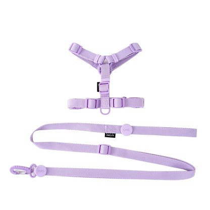 Macaron Color Dog Harness & Leash Set – Reflective Style for Puppies & Cats