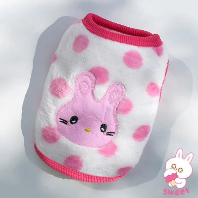 SpringSnuggle Soft Fleece Pet Clothes - Cute Comfort for Small Dogs