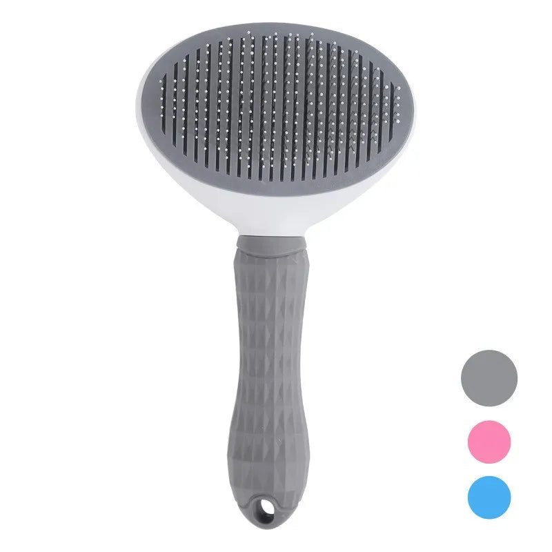 FurGlow Self-Cleaning Grooming Comb – Premium De-Shedding Slicker Brush for Cats and Dogs