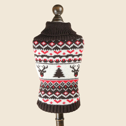 HolidaySnuggle Knitted Christmas Pet Sweater – Cozy Festive Tank Top for Dogs & Puppies