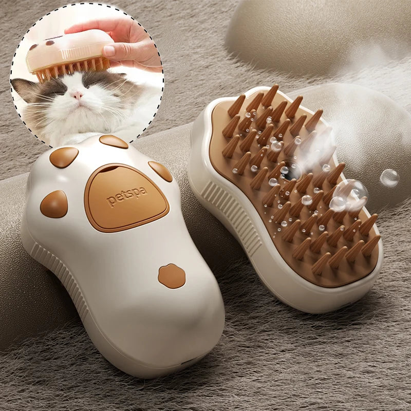 3 in 1 Pet Steam Brush Spray Hair Removal Combs