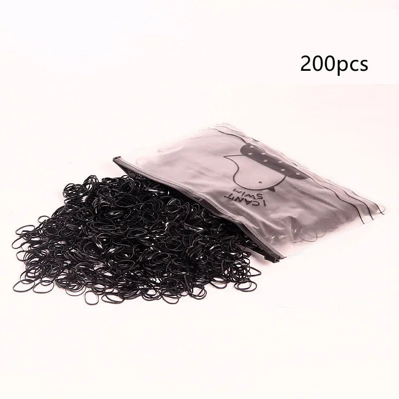 High-Elasticity Pet Hair Bands – 200-Piece Vibrant Grooming Set