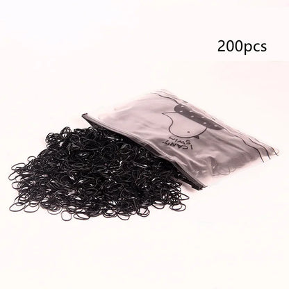High-Elasticity Pet Hair Bands – 200-Piece Vibrant Grooming Set