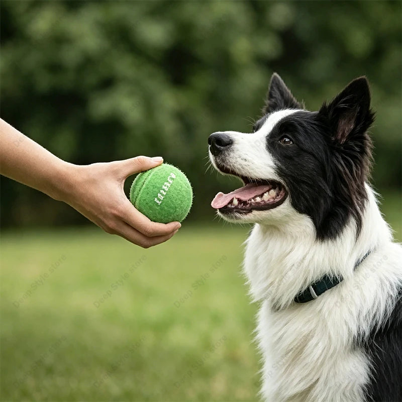 ToughBounce Heavy-Duty Tennis Ball Toys – Durable Rubber Chewing & Teething Balls (4-Pack)