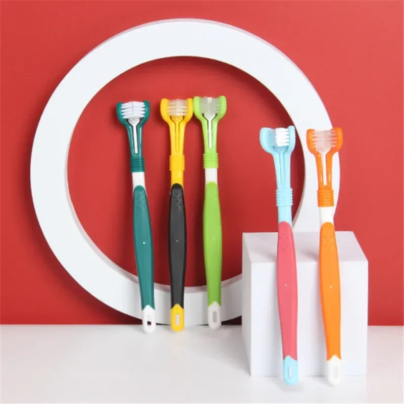 DentaClean 3-Sided Pet Toothbrush – Complete 360° Dental Care for Dogs & Cats