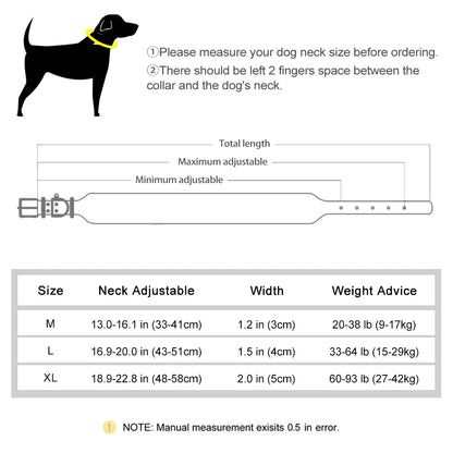 Reflective Wide Dog Collar - Durable & Adjustable for Medium to Large Breeds
