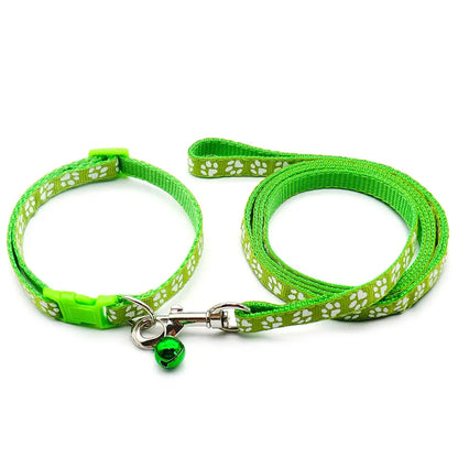 Adjustable Printed Collar & Leash Set – Ultimate Outdoor Freedom for All Life Stages