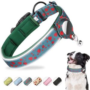 For Apple Airtag Pet Large Dog Collar Reflective Protective Tracker