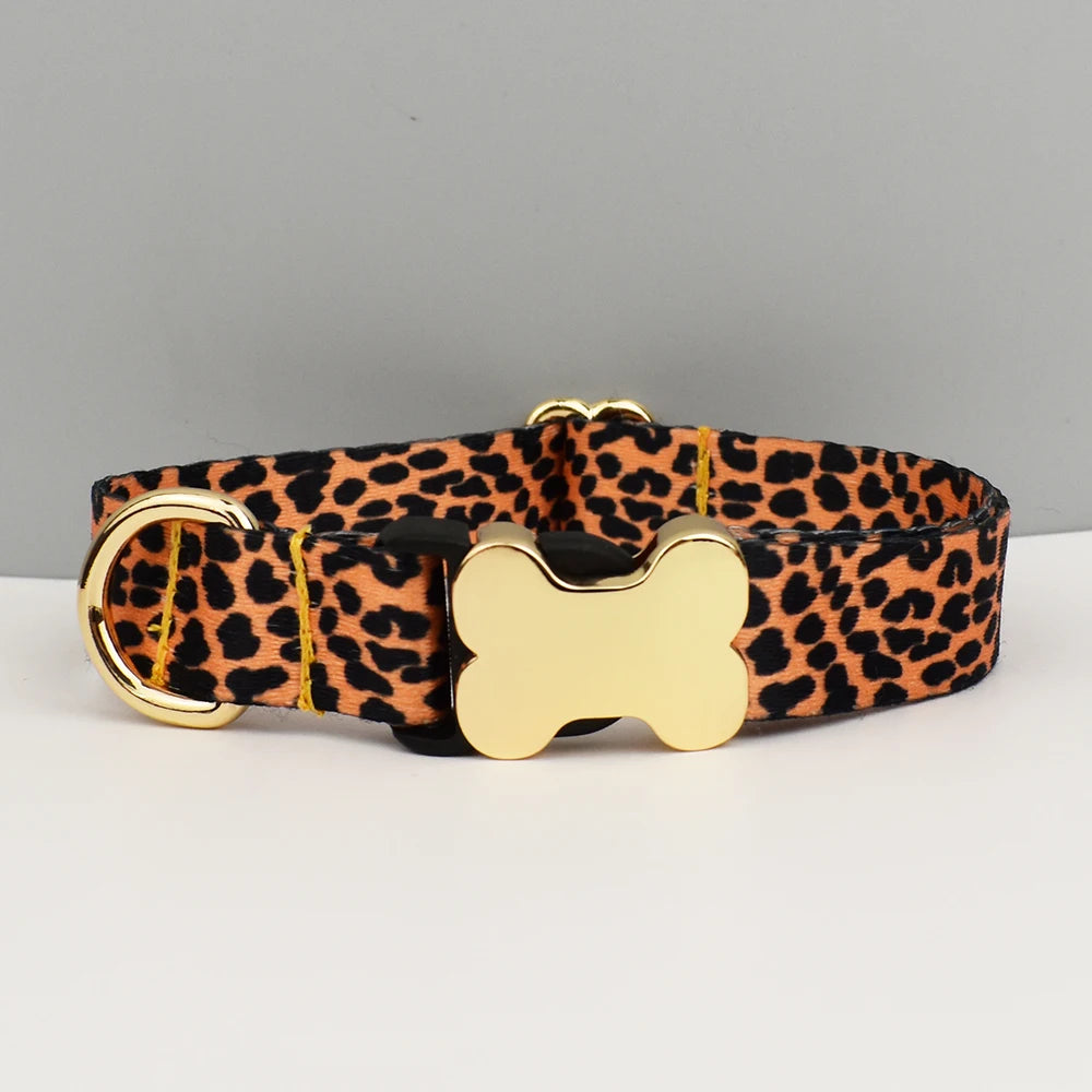 EthnoCharm Custom Engraved Dog Collar & Leash Set – Personalized with Nameplate