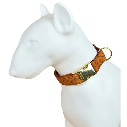 LoveFest Adjustable Pet Collar – Double-Sided Print with Charming Pendant