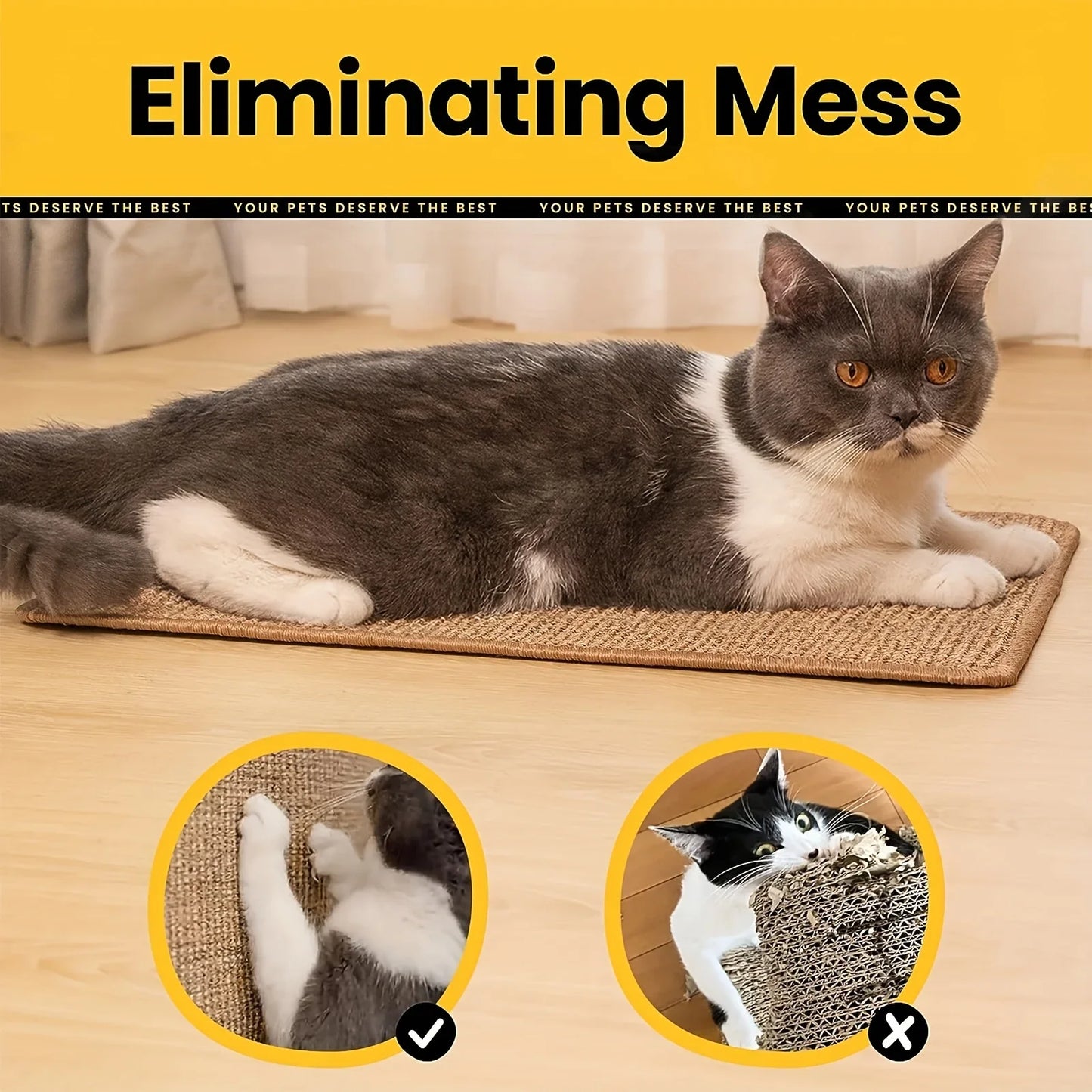 Natural Scratching Mat – Durable Eco-Friendly Claws Protection