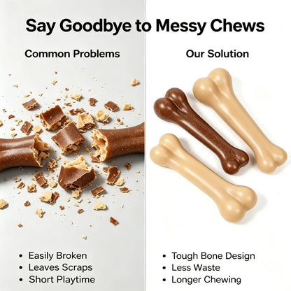 PowerChew Savory Beef Bone – Durable Interactive Molar Toy for Aggressive Chewers