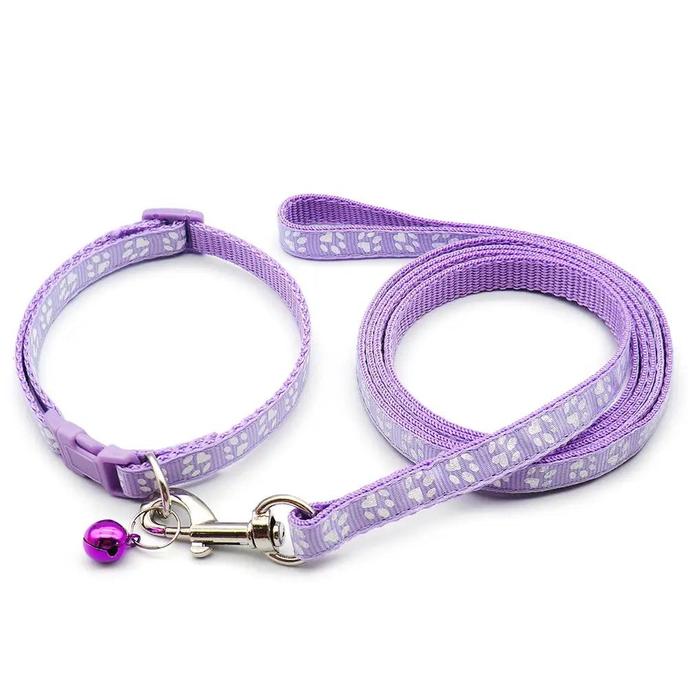 Adjustable Printed Collar & Leash Set – Ultimate Outdoor Freedom for All Life Stages