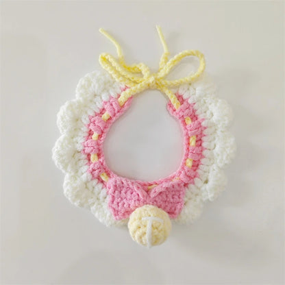 CozyFruit Handmade Knitted Neck Collar – Cute Accessories for Cats and Dogs