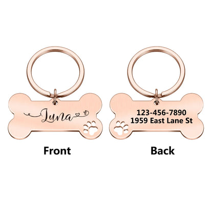 Personalized Dog Tags with Custom Text