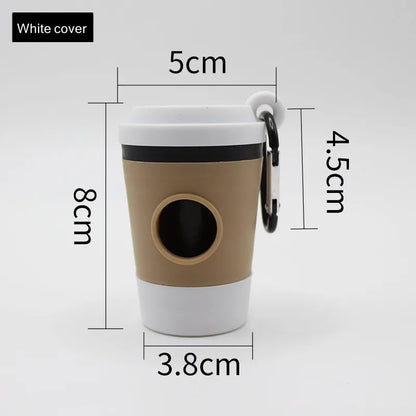 Chic Coffee Cup Dog Poop Bag Holder – Stylish On-the-Go Dispenser