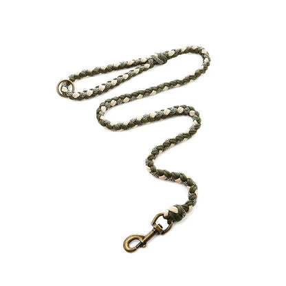 Luxury Hand-Woven Leash or Collar – Heavy-Duty Climbing Rope & Adjustable Leather Walkwear