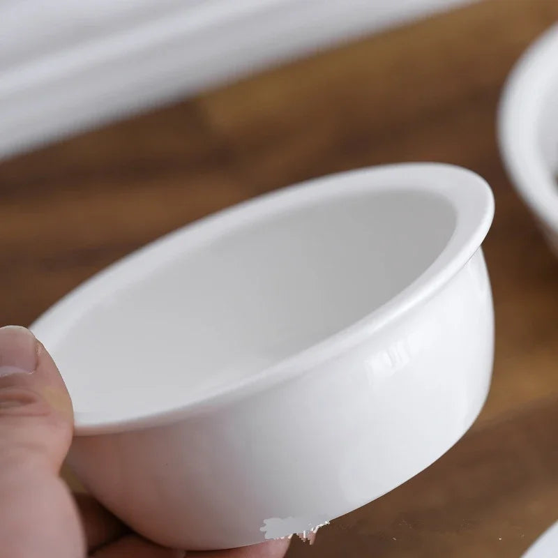 Round Ceramic Pet Bowl – Elegant & Durable Dining for Dogs and Cats