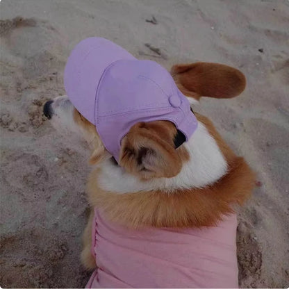Korean Style Pet Baseball Cap – Adjustable Sun Protection for Dogs & Cats
