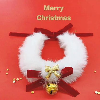 Christmas Theme Scarf Bow Bell Cat And Dog Jewelry Christmas