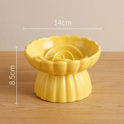 Elevated Ceramic Cat Bowl – Anti-Choking Slow Feed Design