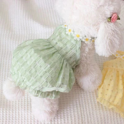 Blossom Breeze Pet Skirt – Elegant Floral Dress for Cats and Small Dogs