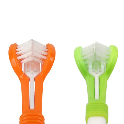 DentaClean 3-Sided Pet Toothbrush – Complete 360° Dental Care for Dogs & Cats