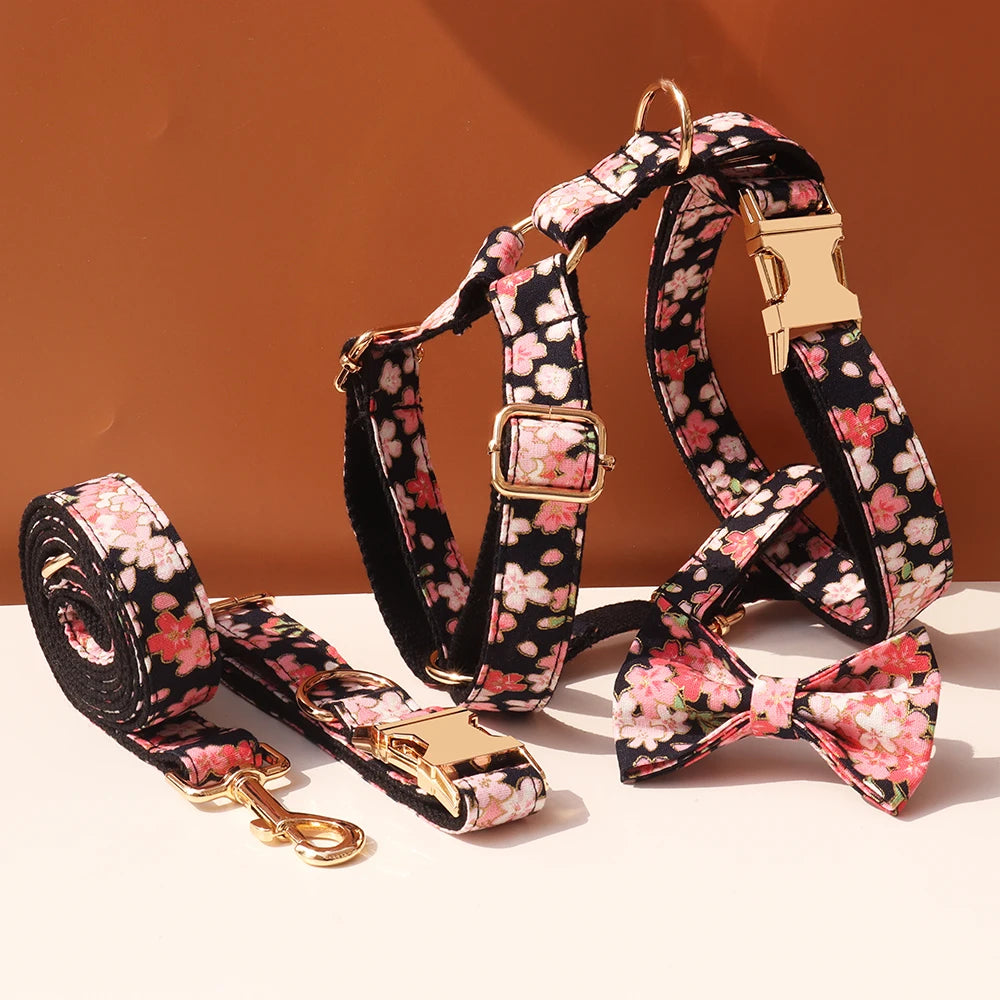 OnyxGold Custom Personalized Dog Harness & Leash Set – Premium Engraved Comfort for Cats and Dogs