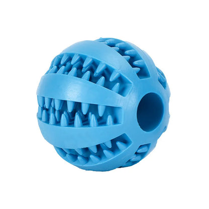 PlaySmart Interactive Rubber Food Ball - Tooth Cleaning & Chew Toy for Dogs