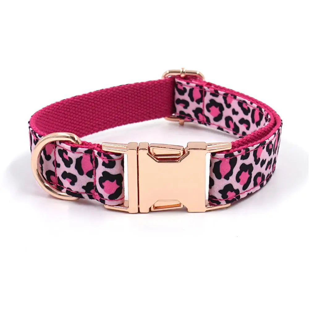 PlaidPaw Personalized Dog Collar & Leash Set – Custom Engraved ID Tag