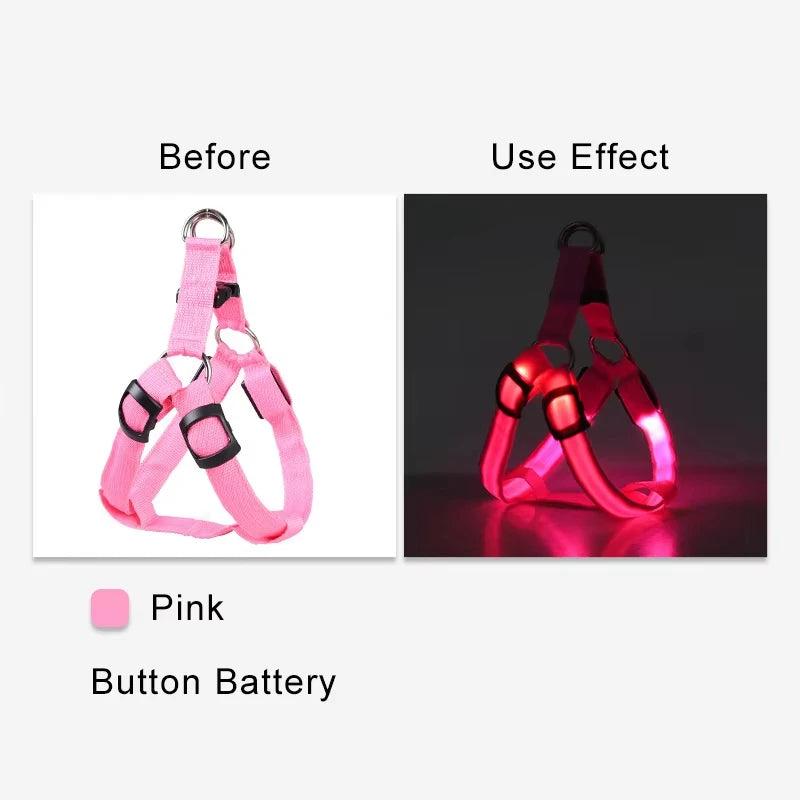 LumiPaws LED Safety Harness – Adjustable No-Pull Night-Glow Vest