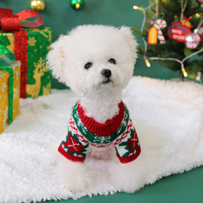 Cozy Christmas Rudolph Elk Sweater - Festive Knitwear for Your Pet