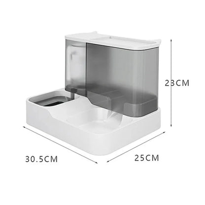 Automatic Cat Food Dispenser with Drinking Water