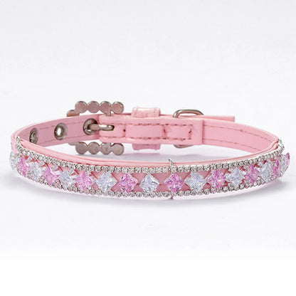 Luxury Rhinestone Puppy Collar – Sparkling Elegance for Small Dogs & Cats