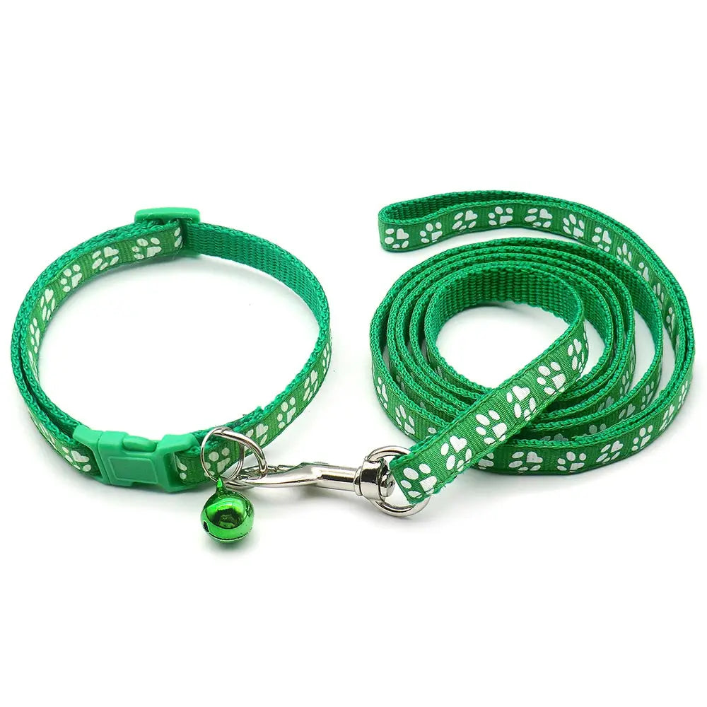 Adjustable Printed Collar & Leash Set – Ultimate Outdoor Freedom for All Life Stages