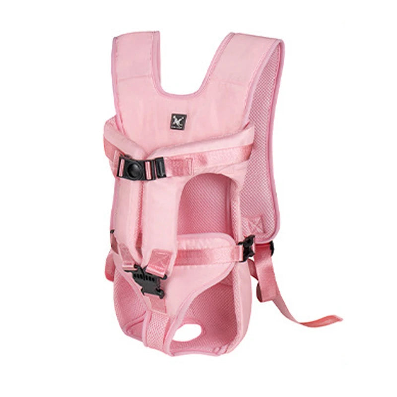 AeroTravel Hands-Free Front Pet Carrier Backpack – Premium Breathable Nylon Travel Vest for Cats and Small to Medium Dogs