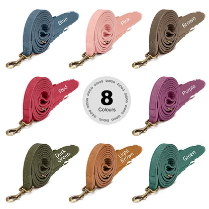 ComfortGrip Premium PU Leather Dog Leash – Heavy-Duty 5ft Walking Lead with 360° Rotatable Hook