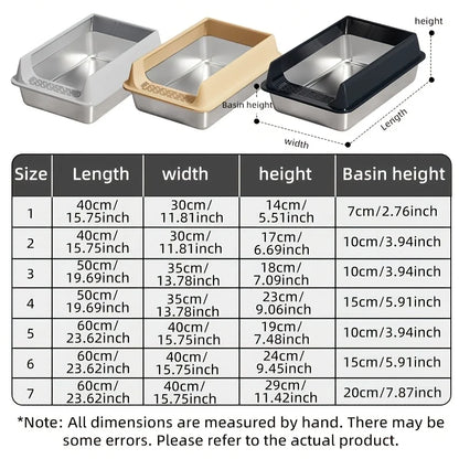 CleanSplash Stainless Steel Litter Box – Odor-Resistant, Leak-Proof & High-Sided Design
