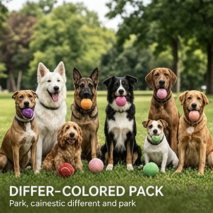 ToughBounce Heavy-Duty Tennis Ball Toys – Durable Rubber Chewing & Teething Balls (4-Pack)